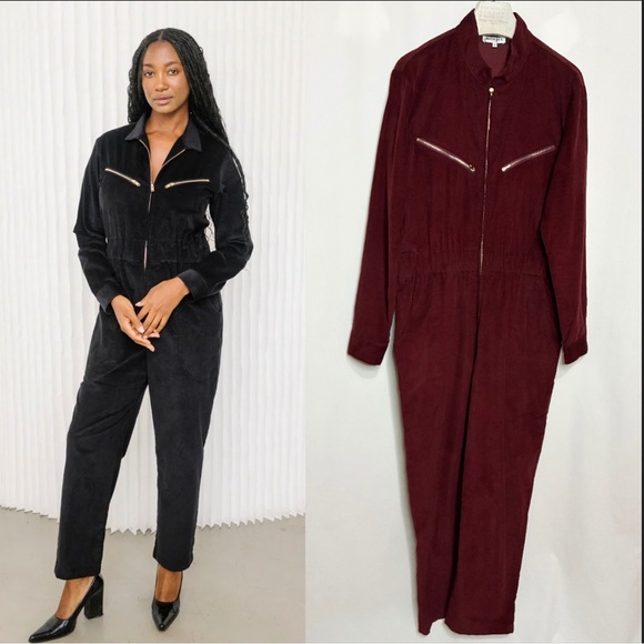 Horses Atelier Flightsuit Burgundy Baby Cord - Picture 2 of 11